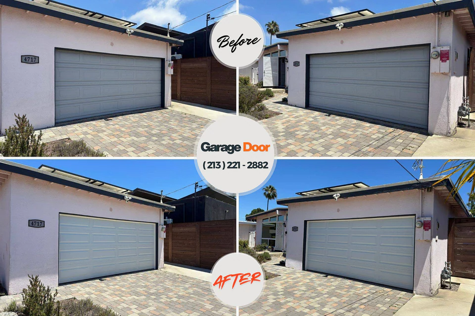 Before and after: garage door repair North Braddock, PA